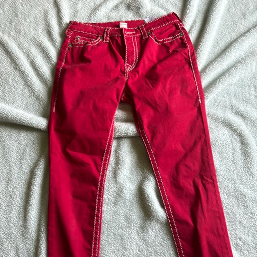 Women’s red true religion jeans